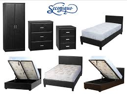 We feature brands such as ekornes stressless, american leather, natuzzi and other leading contemporary furniture brands. Faux Leather Bedroom Furniture Set Wardrobe Chest Cabinet Bed Black Brown Ebay