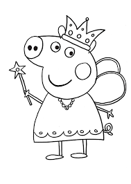 Printable pictures of the cutest pigs family! Princess Peppa Pig Coloring Page Free Printable Coloring Pages For Kids