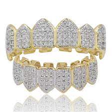 Custom grillz made to fit your teeth perfectly. 24k Gold Plated Grillz For Mouth Top Bottom Hip Hop Teeth Wish