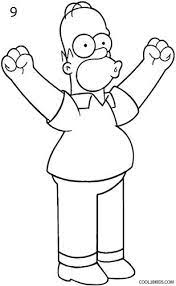 How To Draw Homer Simpson Step By Step Pictures Cool2bkids Simpsons Drawings Disney Drawings Sketches Homer Simpson Drawing
