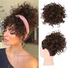 1PCS Messy Hair Bun Hair Piece Elastic Drawstring Loose Wave Large Curly  Bun 60 Gram Short Synthetic Ponytail Extension Hair Bun Extension for Women  Daily Use