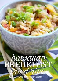 Hawaiian Fried Breakfast Rice Recipe Fried Breakfast Breakfast Rice Breakfast Fried Rice