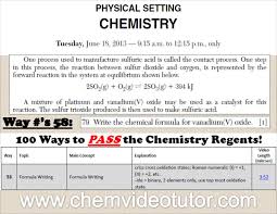 How To Pass The Chemistry Regents Pdf