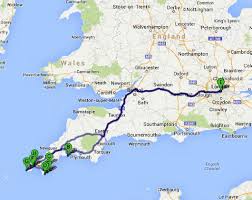 The red line marks the boundary of mainland cornwall. The Great English Road Trip London To Cornwall Bruised Passports