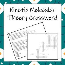 The Kinetic Molecular Theory Crossword Molecular Textbook Theories