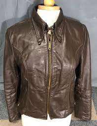 Brooks Brown Thick Leather Jacket Women M Vintage 70s Motorcycle Biker Talon Zip Leather Jackets Women Leather Jacket Jackets