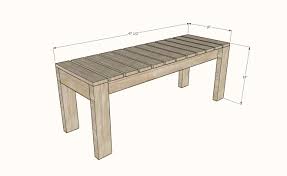 Use these garden bench plans to create an attractive seating area near the entryway of your home that will improve curb appeal and add value to your home. Simple Outdoor Dining Bench Ana White