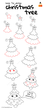I promise this drawing tutorial will be easy to follow! How To Draw Christmas Tree