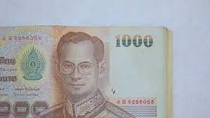 It's common to see the symbol ฿ written after the price value, as in 40฿. Close Up Of Thailand Currency Stock Footage Video 100 Royalty Free 29688829 Shutterstock