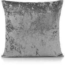 Grey Crushed Velvet Cushion Home Garden George Crushed Velvet Bedroom Ideas Velvet Cushions Grey Throw Pillows