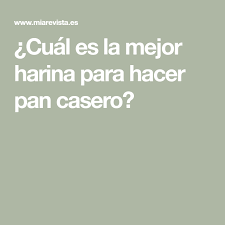 Cual Es La Mejor Harina Para Hacer Pan Casero Harina Tipos De Harinas Harina De Fuerza