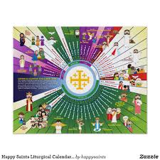 Happy Saints Liturgical Calendar 2019 2020 Year A Poster In 2020 Catholic Liturgical Calendar Kids Calendar Calendar