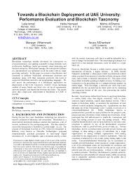 Following in the footsteps of the philippines and china, the government of the united arab. Pdf Towards A Blockchain Deployment At Uae University Performance Evaluation And Blockchain Taxonomy