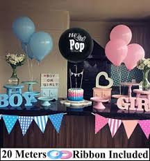 Amfin Pink Blue Blue Pink Baby Shower Props For Decoration Baby Shower Polka Dot Banner