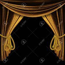 Rent a backdrop for a play, musical or event. Opened Golden Theater Drapes Curtains On Black Background Stock Photo Picture And Royalty Free Image Image 17922549