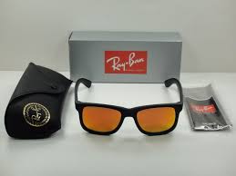 Ray Ban Justin Color Mix Rubber Black L Red Mirror Rb4165 622 6q 55mm Red Mirror Ray Bans Color Mixing