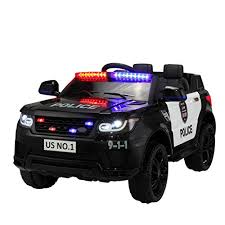 We're in for a spicy race, probably a tactical one but a good one nonetheless. Tobbi 12v Kids Ride On Toys Police Car Electric With Remote Control Real Megaphone Siren Flashing Light Horn Black Pricepulse