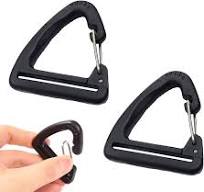 Small Carabiner Hook, Black Carabiner Hook, Mini Carabiner Hook, Plastic Carabiner, Luggage Triangle Carabiner Hook, for Mountaineering Bags, Travel ...