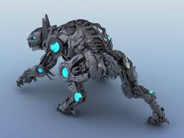 Robo Tiger 3d Model Robot Concept Art Robot Animal Robots Concept