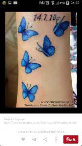 Mulberry Crescent Blue Butterfly Tattoo Blue Tattoo Butterfly Tattoos Images