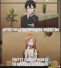 Sao Anime Meme Kirito Asuna Sword Art Online Asuna Sword Art Online Meme Sword Art Online Funny