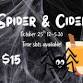 Spiders and Cider event image