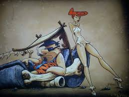 Fred And Wilma Flintstone Hot Art Comic Art Cartoon Art