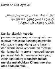 Dan katakanlah juga kepada para wanita yang beriman agar mereka menundukkan pandangan dari apa yang tidak boleh dilihat dan menjaga kemaluan tafsir ringkas kementrian agama ri. X Guy On Twitter Lihat Sahaja Interaksi Sahabat2 Nabi ï·º Drpd Kalangan Wanita Drpd Ayat Ni Mrk Terus Bergegas Mencari Kain Yg Available Lalu Terus Menutup Kepala Mereka Dilabuhkan Ke Dada
