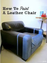How To Paint A Leather Chair With Flair Homejelly Leather Kitchen Chairs Leather Chair Makeover Leather Furniture