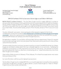 The link to the registration form titled registration form can be found below these instructions. Ebr Council On Aging To Administer Covid Vaccine To Local Senior Citizens