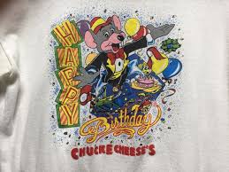 Avenger chuck or cool chuck was the 3rd and longest lived iteration of chuck e. Chuck E Cheese S Happy Birthday Design T Shirt Boardwalk Vintage