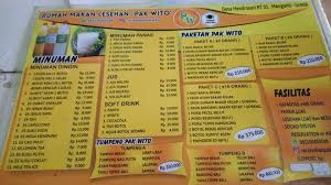 Rm Lesehan Pak Wito Foto Gresik Menu Harga Ulasan Restoran Facebook