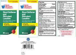 They work by drawing water into the stool, making it softer and more comfortable to pass. Stool Softener Stimulant Laxative Tablet Amerisourcebergen Good Neighbor Pharmacy 46122