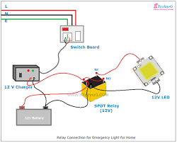 Relay Connection Wiring Diagram Relay Connection Emergency Lighting