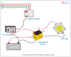 Iis ext 1750 emergency inverter. Relay Connection Wiring Diagram Relay Connection Emergency Lighting