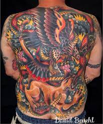 Check spelling or type a new query. Japanese Traditional Style Colorful Massive Whole Back Tattoo Of Eagle Fighting Lion Tattooimages Biz