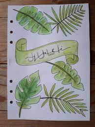 July Bullet Journal Cover Tropical Leaves Bullet Journal Ideas Pages Bullet Journal Font Journal Covers