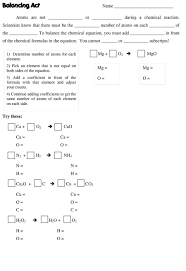 Download Balancing Equations 03 Chemical Equation Chemistry Worksheets Equations
