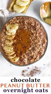 Chocolate Peanut Butter Overnight Oats Vegan Recipe Vegan Overnight Oats Peanut Butter Overnight Oats Chocolate Overnight Oats