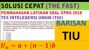 Kamu bisa download soal cpns 2020 dan kunci jawabannya di bawah ini. Pembahasan Latihan Soal Cpns 2018 Tes Intelegensi Umum Barisan Aritmatika Icpns