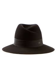 Maison Michel Chapeaux Chapeau Virginie En Feutre Noir Maison Michel Hats Maison Michel Felt Hat