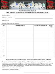 Contoh borang penyertaan nasyid dan pidato. Borang Rasmi Pertandingan Tarik Badang Malaysia 2014 Facebook