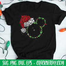 Personal use only for use on your cricut design space, scal, etc. Disney Mickey Christmas Svg Mickey Santa Svg Disney Christmas Svg