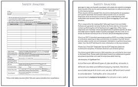 Safety Analysis Templates 9 Free Printable Word Excel Pdf Examples Analysis Templates Safety