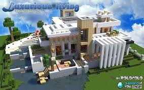 Modern Luxurious Living Mansion At Wok And Minecraft Monday Youtube Vid Minecraft Project Minecraft Mansion Minecraft Projects Minecraft Modern
