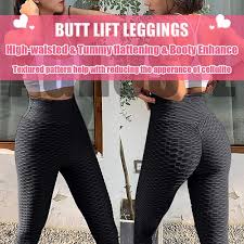 Women Tiktok Leggings Anti-Cellulite Yoga Pants Ruched Butt Lifting Peach  Ass US | eBay