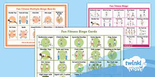 Tips and ideas on how to use our printable bingo! Fun Bingo Exercise Games For Keeping Fit And Healthy Primary Pe
