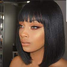 Pin Em Bob Wigs With Bangs