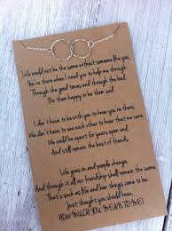 Sterling Silver Friendship Circle Necklace Infinity Necklace Interlocking Circles Bridesmaid Gift Poem Included By Handmarked 30 00 Freundschaft Halsketten