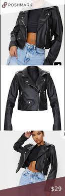 Pretty Little Thing Biker Jacket Biker Jacket Jackets Pu Biker Jacket